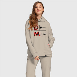 Женский костюм оверсайз Depeche Mode - Memento Mori Logo, цвет: миндальный — фото 2