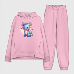 Женский костюм оверсайз Cute dragon cat, цвет: светло-розовый