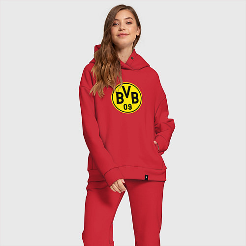 Женский костюм оверсайз Borussia fc sport / Красный – фото 2