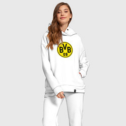 Женский костюм оверсайз Borussia fc sport, цвет: белый — фото 2