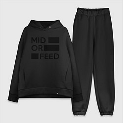 Женский костюм оверсайз Mid or feed