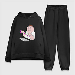 Женский костюм оверсайз Питер Гриффен с длинными ногтями, цвет: черный