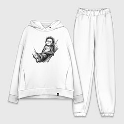 Женский костюм оверсайз Гиббон малыш на дереве