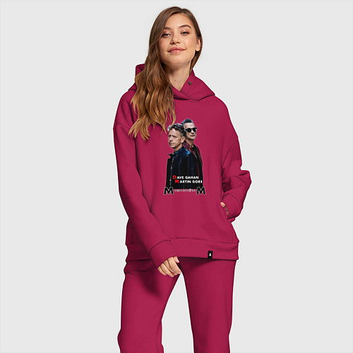 Женский костюм оверсайз Depeche Mode - Dave and Martin Memento Mori / Маджента – фото 2