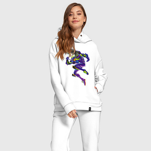 Женский костюм оверсайз Био-робот евангелион 01 / Белый – фото 2