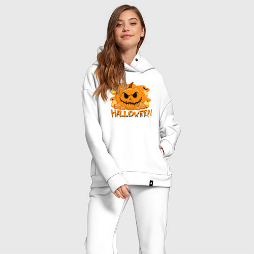 Женский костюм оверсайз Orange holiday halloween / Белый – фото 2