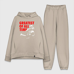 Женский костюм оверсайз Jordan greatest of all time, цвет: миндальный