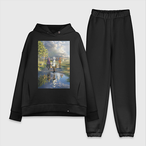 Женский костюм оверсайз Фрирен провожающая в путь / Черный – фото 1