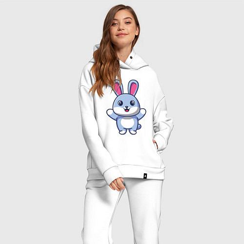 Женский костюм оверсайз Hello bunny / Белый – фото 2