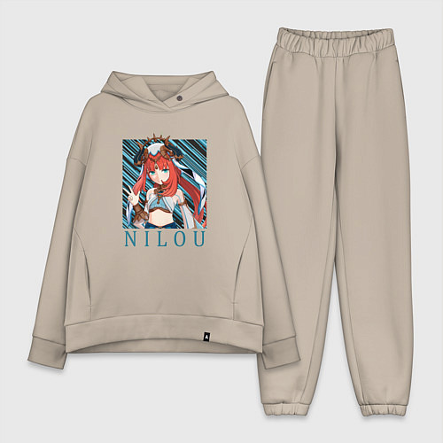 Женский костюм оверсайз Танцовщица Нилу / Миндальный – фото 1