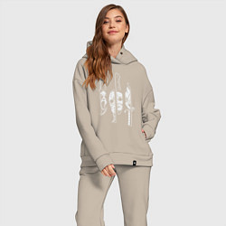 Женский костюм оверсайз Horror killers, цвет: миндальный — фото 2