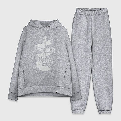 Женский костюм оверсайз Рок навсегда / Меланж – фото 1