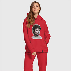 Женский костюм оверсайз Майкл Джексон, цвет: красный — фото 2