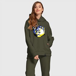 Женский костюм оверсайз Rapper Notorious BIG, цвет: хаки — фото 2