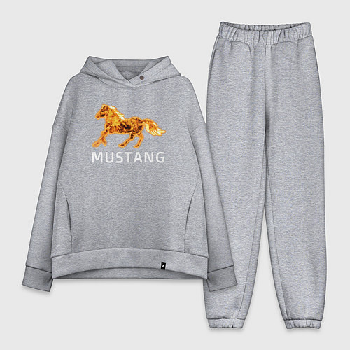 Женский костюм оверсайз Mustang firely art / Меланж – фото 1