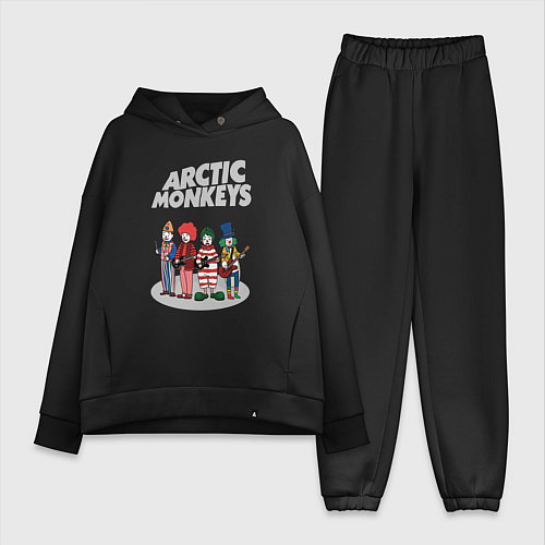 Женский костюм оверсайз Arctic Monkeys clowns / Черный – фото 1