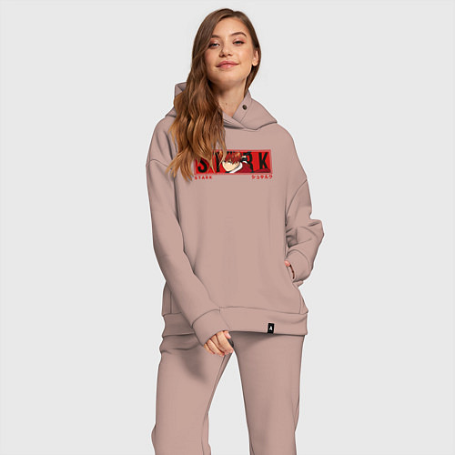 Женский костюм оверсайз Warrior Stark - Frieren / Пыльно-розовый – фото 2