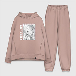 Женский костюм оверсайз Friren bw, цвет: пыльно-розовый