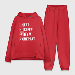 Женский костюм оверсайз Eat sleep gym repeat