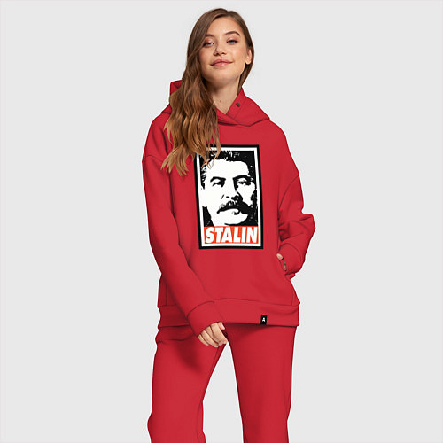 Женский костюм оверсайз USSR Stalin / Красный – фото 2