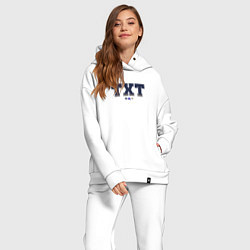Женский костюм оверсайз TXT k-stars, цвет: белый — фото 2