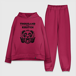 Женский костюм оверсайз Thousand Foot Krutch - rock panda, цвет: маджента