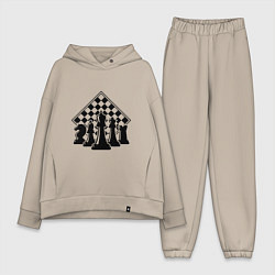 Женский костюм оверсайз The chessboard