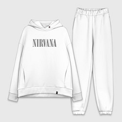 Женский костюм оверсайз Nirvana black album, цвет: белый