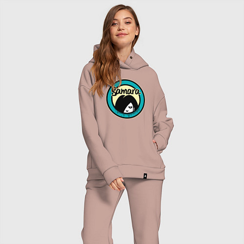 Женский костюм оверсайз The ring movie / Пыльно-розовый – фото 2