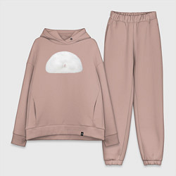 Женский костюм оверсайз Большой пушистый белый кролик