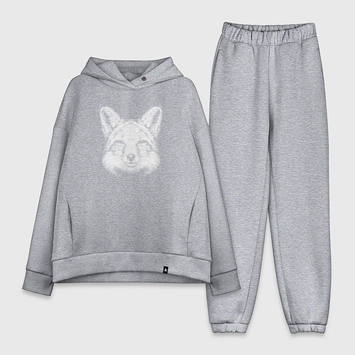 Женский костюм оверсайз Голова лисицы / Меланж – фото 1