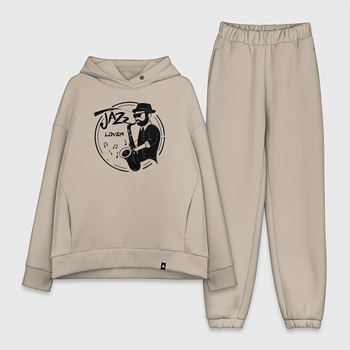 Женский костюм оверсайз Jazz lover / Миндальный – фото 1