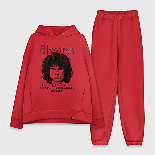 Женский костюм оверсайз The Doors Jim Morrison / Красный – фото 1
