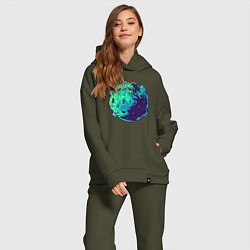 Женский костюм оверсайз Blue moon, цвет: хаки — фото 2