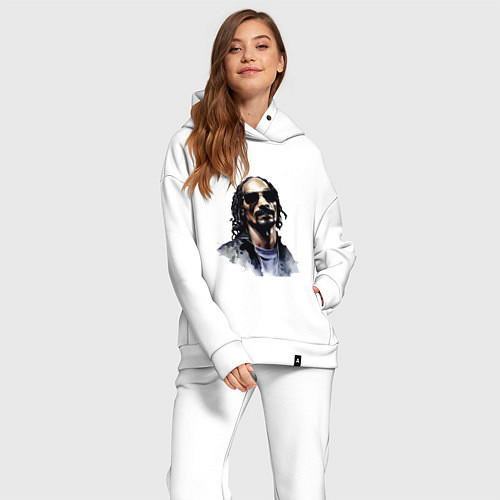 Женский костюм оверсайз Snoop dog / Белый – фото 2