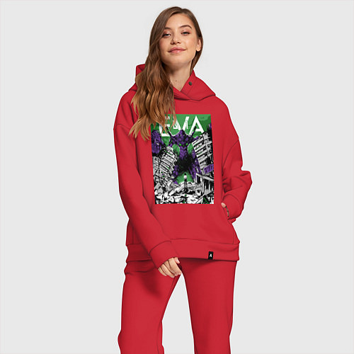 Женский костюм оверсайз Евангелион Синдзи / Красный – фото 2