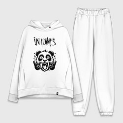 Женский костюм оверсайз In Flames - rock panda, цвет: белый