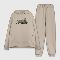 Женский костюм оверсайз Кабан спешит на Новый год