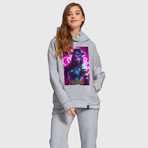 Женский костюм оверсайз League Of Legends Akali Kda / Меланж – фото 2