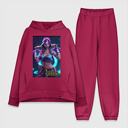 Женский костюм оверсайз League of Legends Akali Kda, цвет: маджента