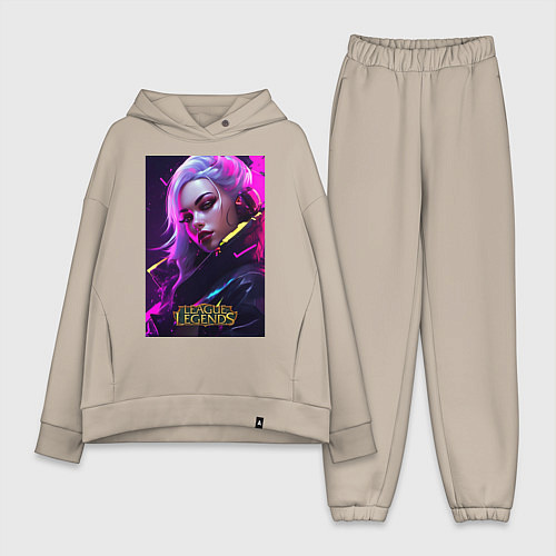 Женский костюм оверсайз League of Legends Kaisa Kda / Миндальный – фото 1