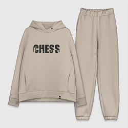 Женский костюм оверсайз Chess арт