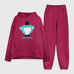Женский костюм оверсайз Cool monkey, цвет: маджента