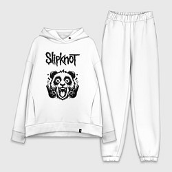 Женский костюм оверсайз Slipknot - rock panda, цвет: белый