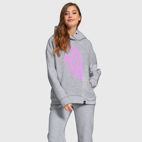 Женский костюм оверсайз Половинка её сердца / Меланж – фото 2