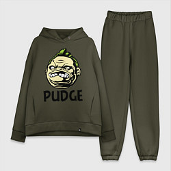 Женский костюм оверсайз Pudge Face, цвет: хаки