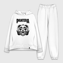 Женский костюм оверсайз Pantera - rock panda, цвет: белый