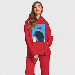 Женский костюм оверсайз Сугуру Гэто, цвет: красный — фото 2