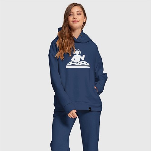 Женский костюм оверсайз Dj style / Тёмно-синий – фото 2