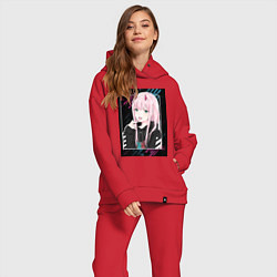 Женский костюм оверсайз Zero Two is darling, цвет: красный — фото 2